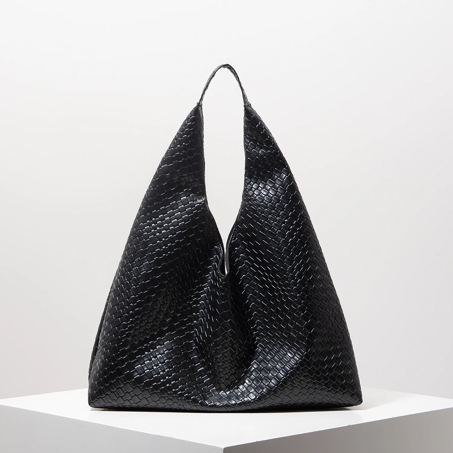 Lior | Leather Woven Shoulder Bag