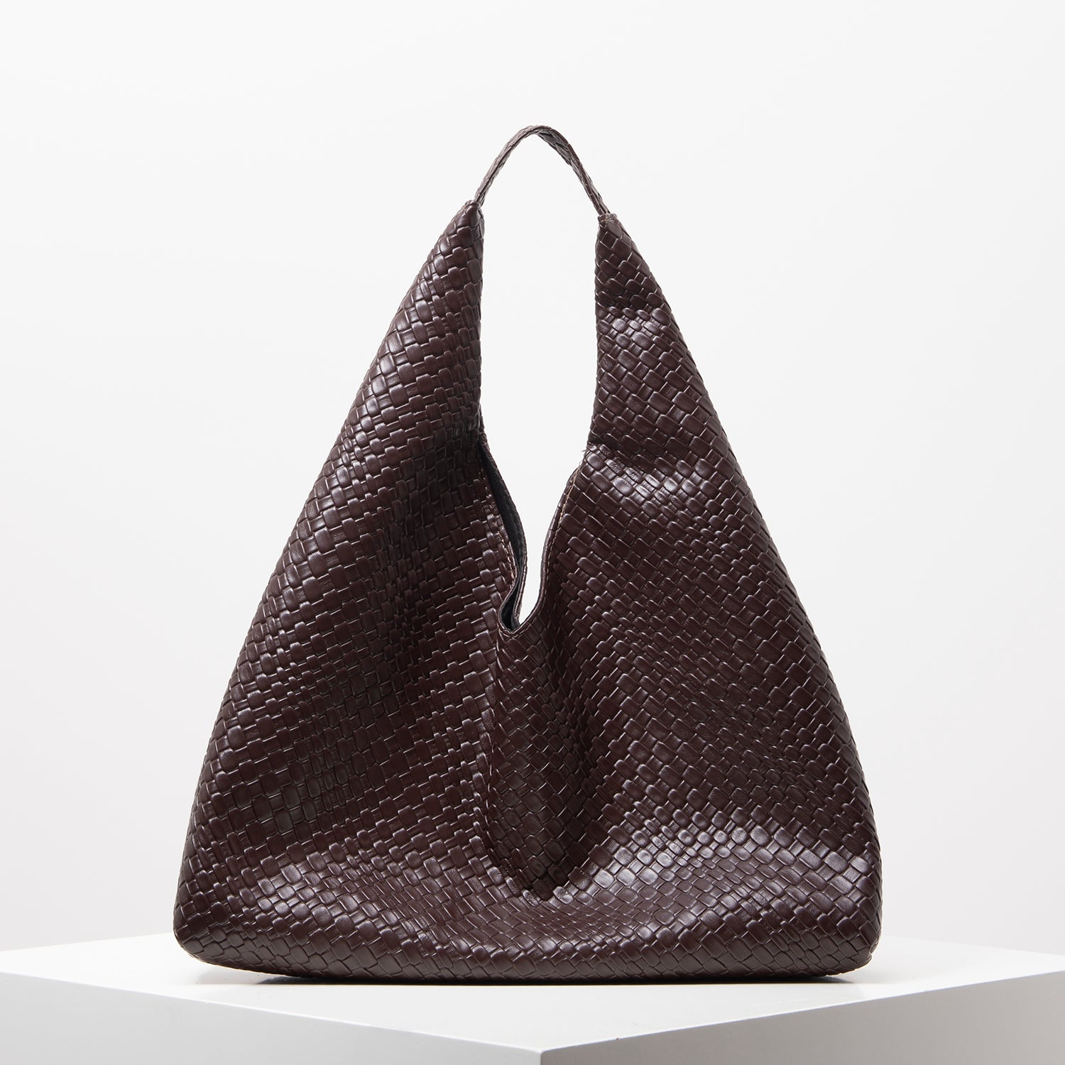 Lior | Leather Woven Shoulder Bag